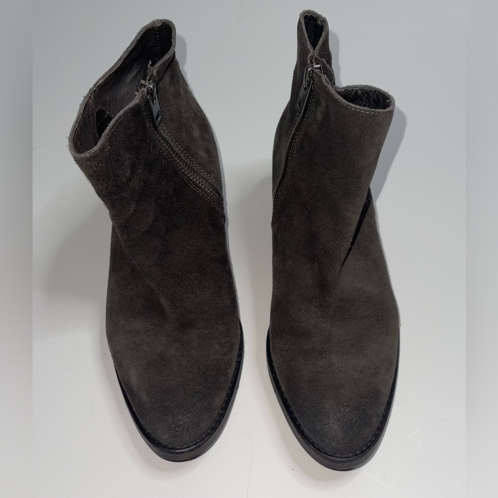 All Saints Jodphur Dark Brown Suede Ankle Boots Size 37 - Picture 2 of 6